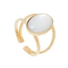 Viadoli Bague double pierre ovale (nacre) Outlet
