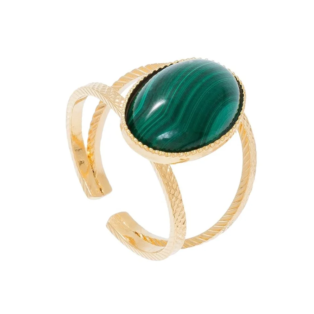 bague_double_pierre_ovale_0.webp Viadoli Bague double pierre ovale (malachite) New