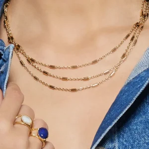 Viadoli Bague double pierre ronde (nacre) Clearance