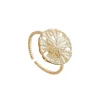 Viadoli Bague fleur ajourée (plaqué or) Outlet
