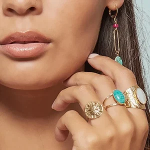 Viadoli Bague fleur ajourée (plaqué or) Outlet