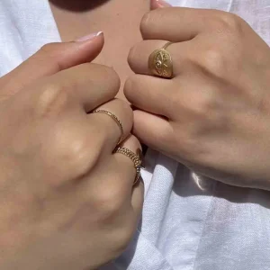 By Jollia Bague œil (plaqué or) Hot