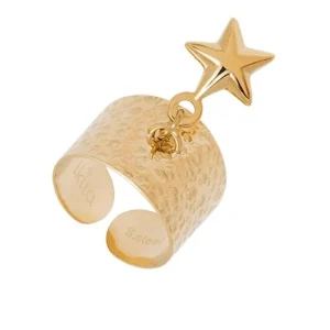 Siloé Bague large pendentif étoile (doré) Discount