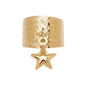 Siloé Bague large pendentif étoile (doré) Discount