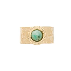 Zag Bijoux Bague martelée et pierre (turquoise africaine) Best
