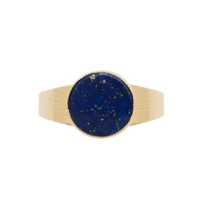 Viadoli Bague pierre ronde (lapis) Discount