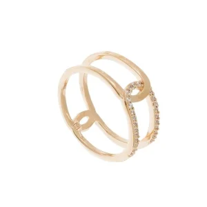 By Jollia Bague épingle zircon (plaqué or) New