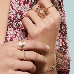 By Jollia Bague soleil et strass (plaqué or) Discount