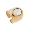 Viadoli Bague texturée XXL nacre (plaqué or) New