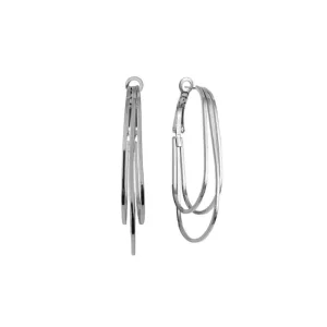 Siloé Boucles créoles triples anneaux acier Outlet