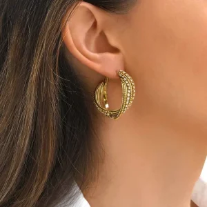 Siloé Boucles créoles vintage (doré) Clearance