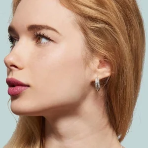 By Jollia Boucles d'oreilles créoles rock (argent rhodié) Hot