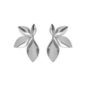 Siloé Boucles d'oreilles feuilles (acier) New