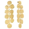 Siloé Boucles d'oreilles martelées pendantes (doré) Hot