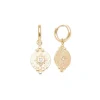 Siloé Boucles d'oreilles médaille soleil zircon (doré) New