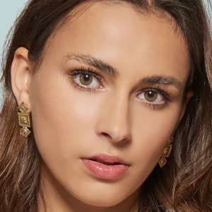 Viadoli Boucles d'oreilles médailles ethniques (doré) Sale