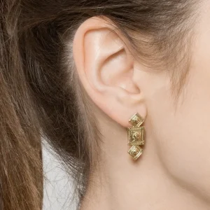 Viadoli Boucles d'oreilles médailles ethniques (doré) Sale