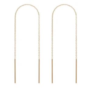 By Jollia Boucles d'oreilles pendantes chaînes (plaqué or) Clearance