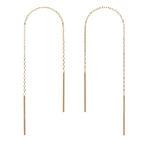 By Jollia Boucles d'oreilles pendantes chaînes (plaqué or) Clearance