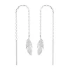 By Jollia Boucles d'oreilles Plume Glissante (argent rhodié) Online