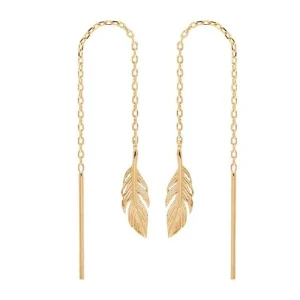 By Jollia Boucles d'oreilles Plume Glissante (plaqué or) Best