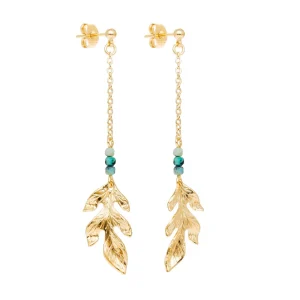 Viadoli Boucles feuilles pendantes (jaspe) Discount