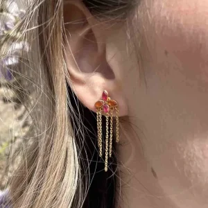 Muja Juma Boucles fleur Catttleya Marquise et Rubis Online