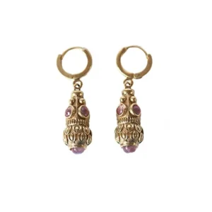 LA2L Boucles Jasmine pendule Tourmaline rose Sale