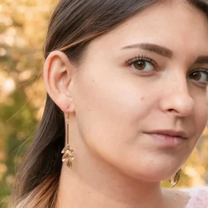 Viadoli Boucles larges feuilles asymétriques (doré) Best