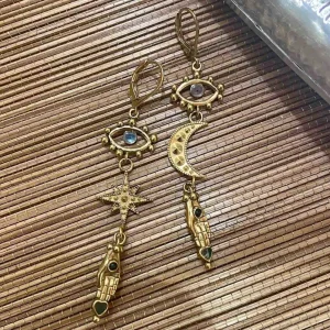 LA2L Boucles oeil et étoile et lune Sale