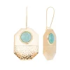Viadoli Boucles pendantes ethniques pierre (amazonite) Fashion