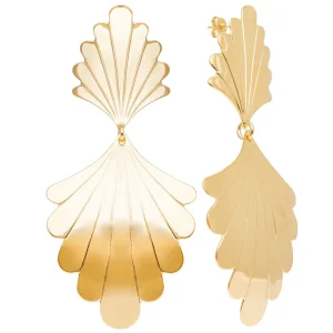 Viadoli Boucles pendantes feuilles Art déco Best