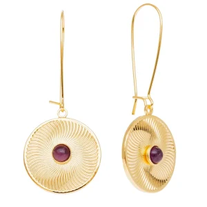 Viadoli Boucles pendantes vrillées améthyste (doré) Online