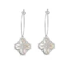 Siloé Boucles Trèfle Nouveau Charme nacre blanche acier Fashion