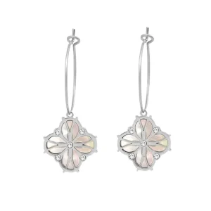 Siloé Boucles Trèfle Nouveau Charme nacre blanche acier Fashion