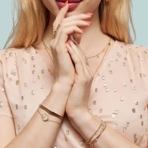 By Jollia Bracelet chaîne et perles (plaqué or) Sale