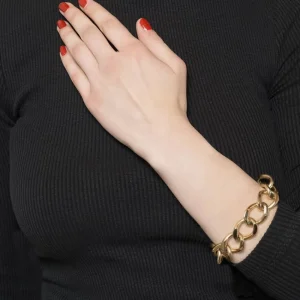 Siloé Bracelet maillons oversize (doré) Fashion