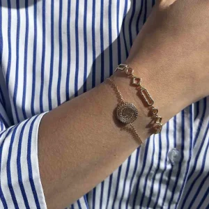 By Jollia Bracelet médaille (plaqué or) Discount