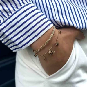 By Jollia Bracelet multi-soleils et lunes zircons Hot