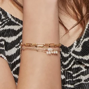 By Jollia Bracelet perles de culture et billes (plaqué or) Online