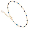 Siloé Bracelet perles fines lapis lazuli (doré) Fashion
