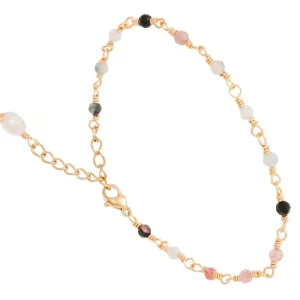 Siloé Bracelet perles fines tourmaline (doré) Discount