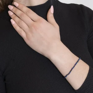 Siloé Bracelet pierres et anneau (lapis) Discount