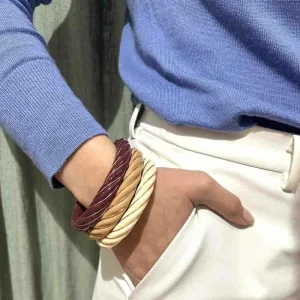 LA2L Bracelet torsade épaisse Beige Clearance