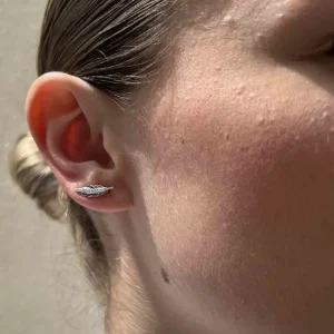 By Jollia Chemin d'oreille feuille (argent) Best