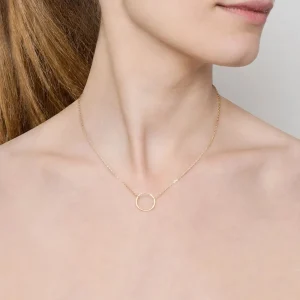 By Jollia Collier cercle martelé (plaqué or) Outlet