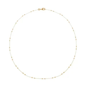 By Jollia Collier fin billes (plaqué or) Clearance