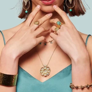 Viadoli Collier médaille escargot (doré) Clearance