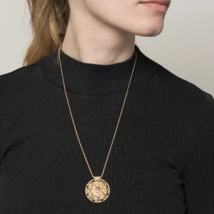 Viadoli Collier médaille escargot (doré) Clearance