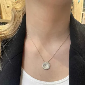 By Jollia Collier médaille gravée (argent) Outlet